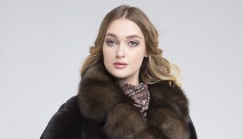 Норка BLACK NAFA отделанная Русским соболем.