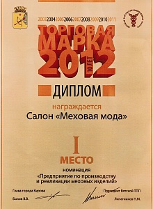 торговая марка 2012